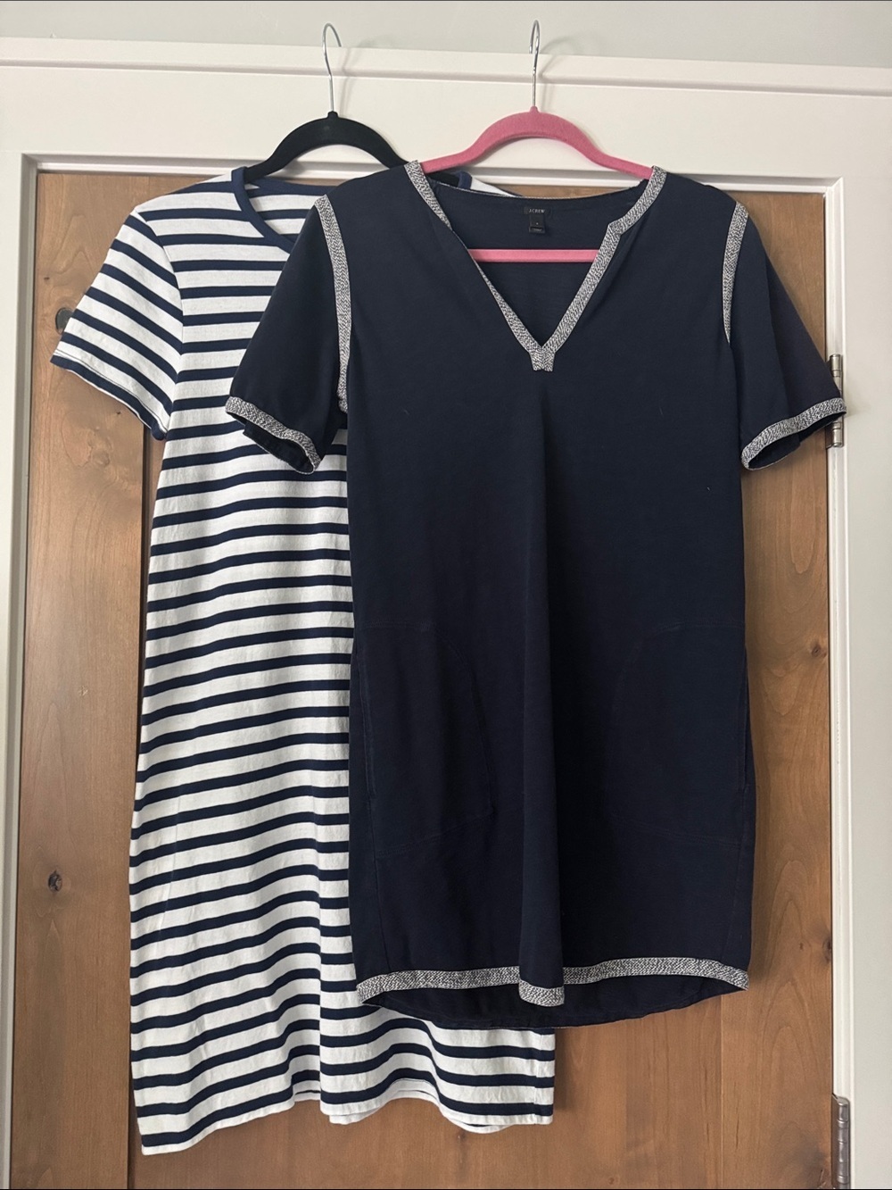 2 J. Crew T-Shirt Dresses coverups Womens S 100% Cotton Beach Nautical coastal